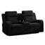 Fauteuils inclinables en fausse fourrure noir de qualité supérieure avec Bluetooth et recharge pour la maison