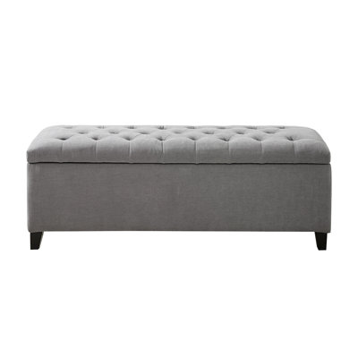 Banc de rangement capitonné à fermeture douce