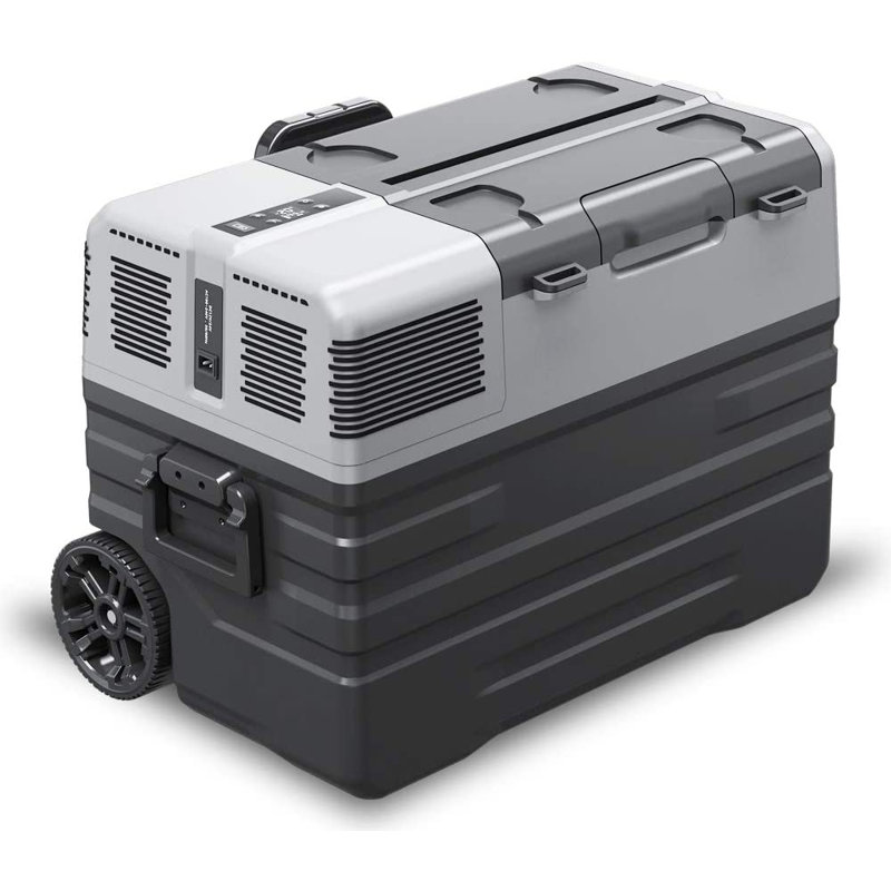 Gray Electric Portable Cooler with Wheels, 42 Quarts