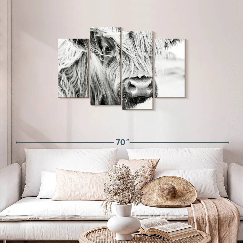 Long Haired Cow, 27" H x 43" W