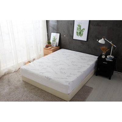Alwyn Home Rayon Derived From , Mattress Protector With 100% Water Resistant Fabric, Ultra Soft-Fitted Mattress Cover, Breathable Cool Flow Technology, 16" Deep Pocket, Grey