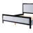 Queen Bed Frame, Fluffy Grey Headboard, Black Wood Solid Rubberwood Legs, Stability And Strength, High - Density Slats, 800 Pound Support, Silent Noise Sleep, Effortless Setup Bed, Middle Extra Slats-1978872651