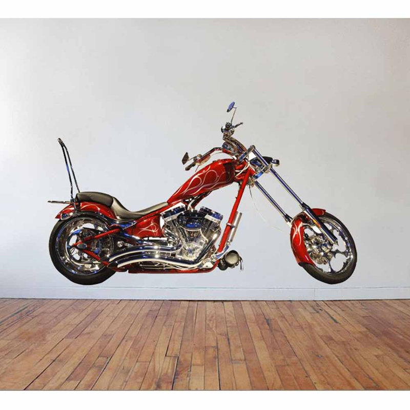 Adhésif décoratif moto V, H 28 po x l 48 po