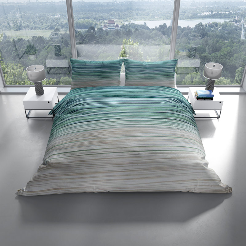 Bed Linen Set, Green/White