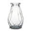 Clear Diamond-faceted Glass Vase For Flowers 4.5" W 7" H-2044939062