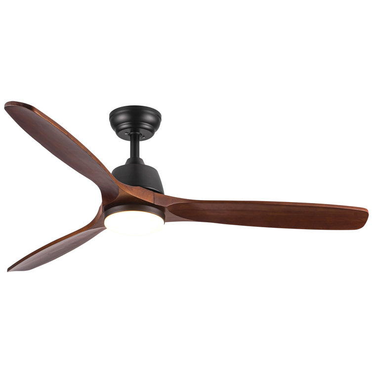 52" Farmhouse Rustic  Led Ceiling Fan With Remote Control