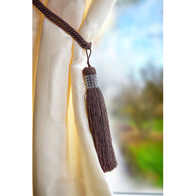 Tovey Silver Fabric 56cm Curtain Holdback/Tieback