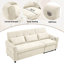 Canapé-lit convertible 2-en-1 82 po 82 po - Canapé-lit convertible avec fauteuil inclinable réversible, beige pour le salon