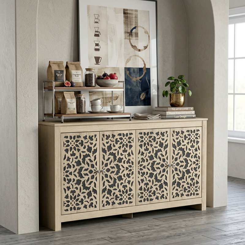 Culbreath Arrastia 4 Door Wide Sideboard, Oslo Oak