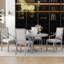 Table de salle à manger extensible avec 4 chaises pour la salle à manger
