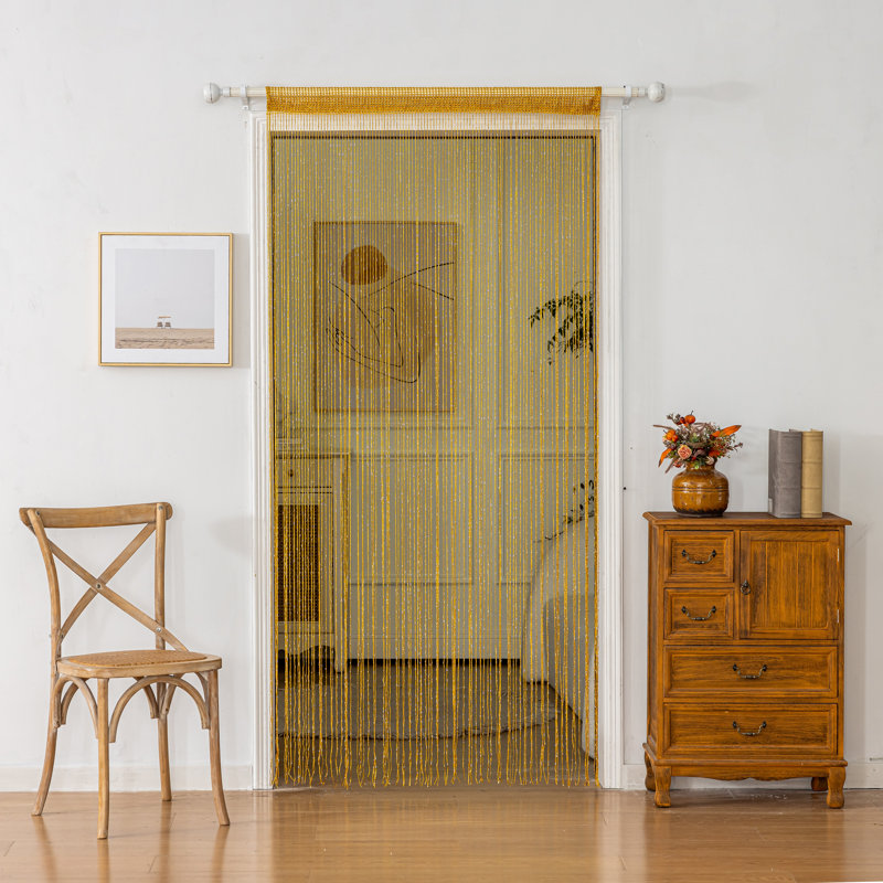 1pc 39 x 78 pouces porte rideau de rideau de rideau décoratif, Doré