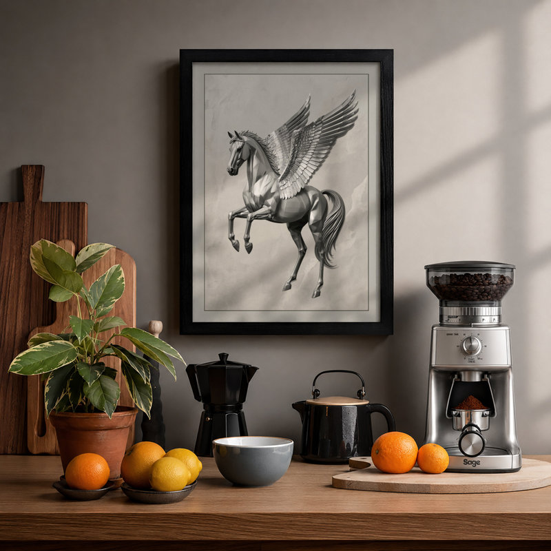 Pegasus Classical - Print, A1 - 84.1 x 59.4 cm, Black