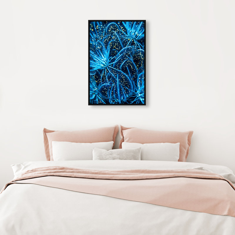 Neon Garden Print by Oliver Gal, 37"H x 25"W, Black Floater Frame