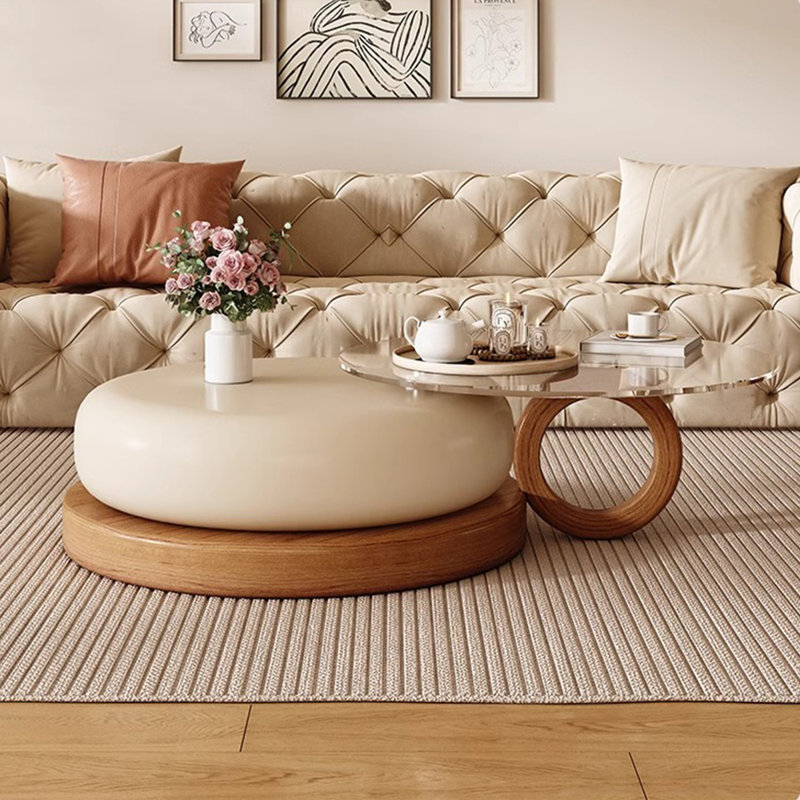 Table basse de luxe crème, Brun