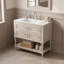 Ensemble de meuble-lavabo autoportant 36 po avec lavabo encastré en céramique 36 po 4 tiroirs Frame Armoire en bois massif-130830794-130830796