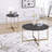 Black And Champagne Round End Table-1008635814