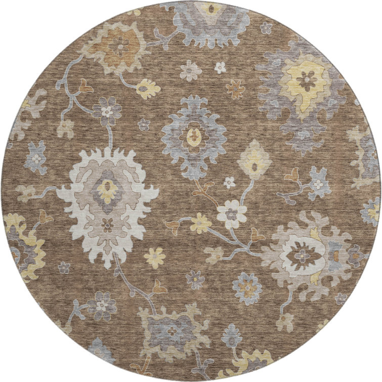 Premium Machine Washable Prisco Chocolate Rug
