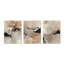 «Black and Gray Brushstroke», peinture abstraite III - art abstrait encadré à 3 panneaux-129076552-129076555