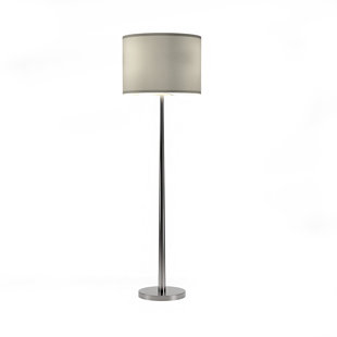 61'' Brushed Nickel Traditional Floor Lamp