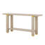 Console moderne minimaliste, canapé d'entrée en bois massif avec détails en métal, tablette intégrée-119455333
