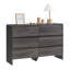 Commode moderne à 6 tiroirs avec finition grain de bois-408808620