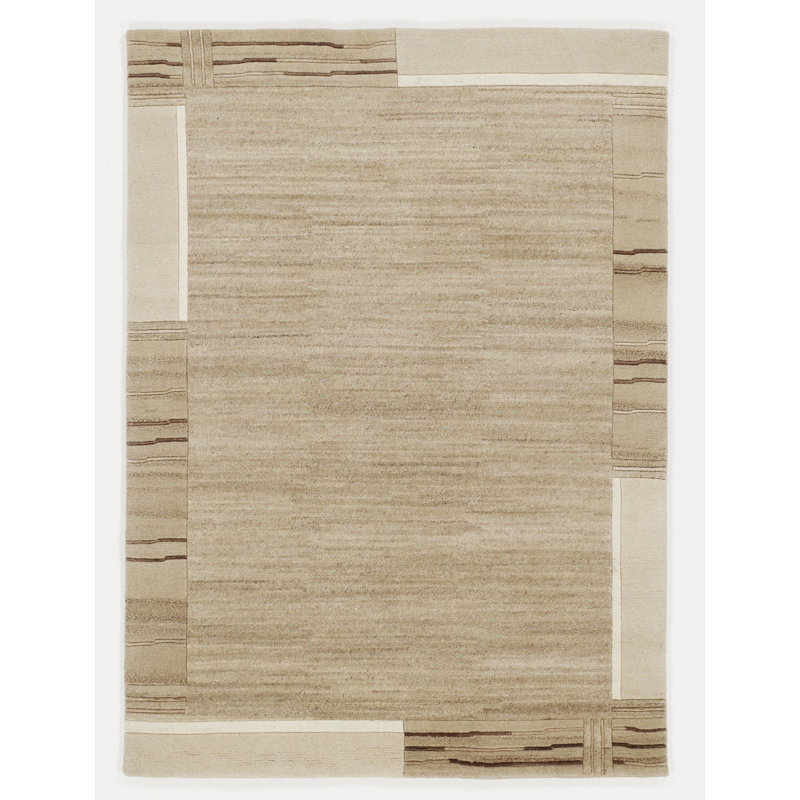 Wool Hand Knotted Area Rug, Rectangular 202 x 302cm