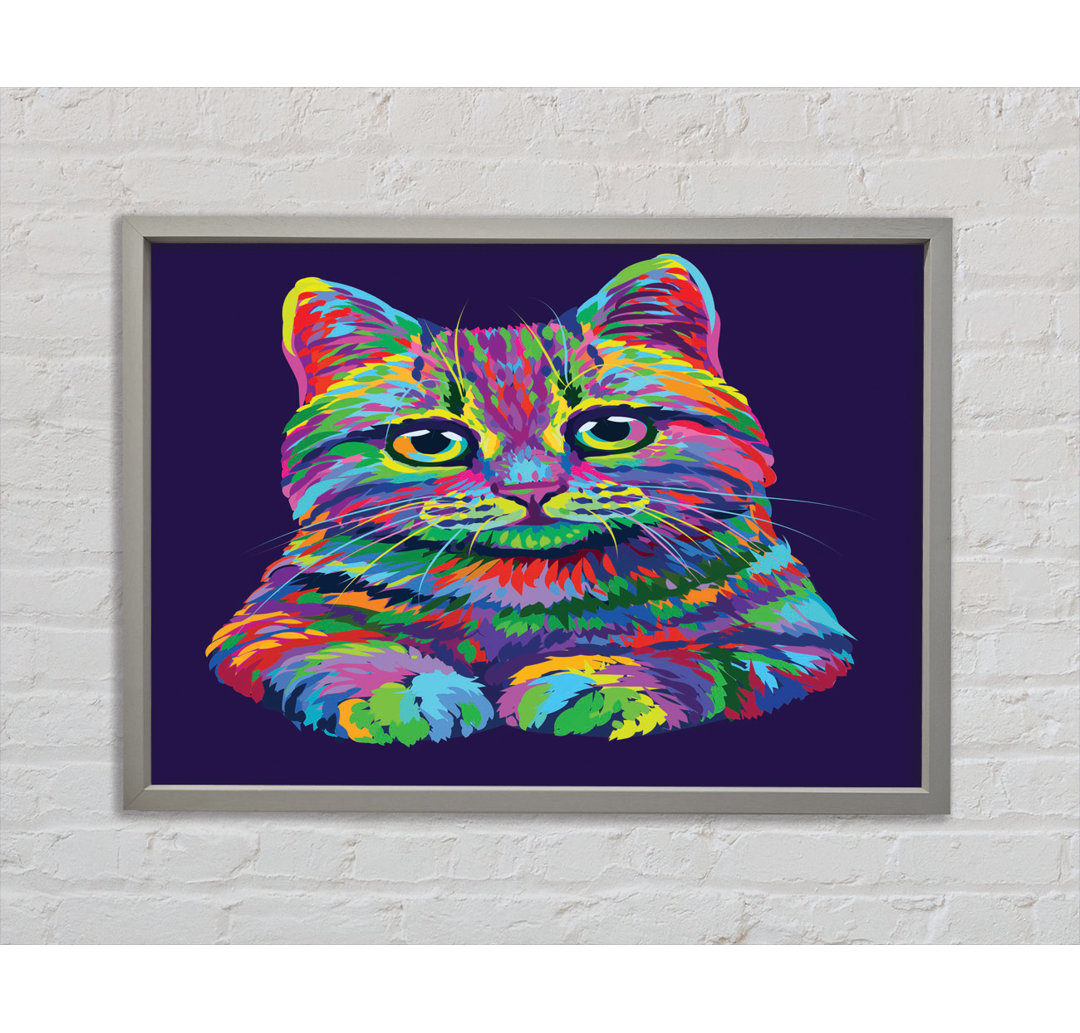 The Vivid Cat - Einzelne Bilderrahmen Kunstdrucke auf Leinwand