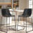 Counter Height Barstools With Leather Back, Matel Bar High Table Stool Chairs For Kitchen, Set Of 4 29 Inch-1105364291