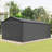 12x15FT Outdoor Metal Garage Shed, Extra Large Metal Carport with Lockable Double Hinged Doors, Heavy Duty Car Shelter for Car, Truck, Motorcycle and Lawn Equipment