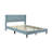 75.9'' W King Size Upholstered Platform Bed with Velvet Fabric & Square Tufted Headboard, Blue-1578582505