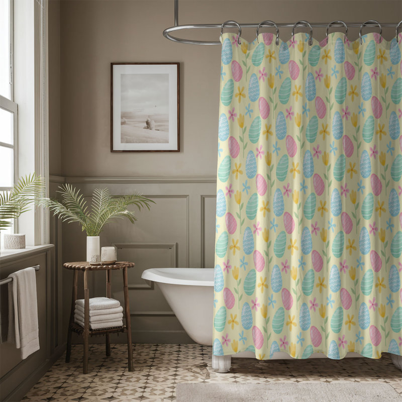 Rideau de douche standard 1 pièce Spring Hop, H 74 po x l 71 po