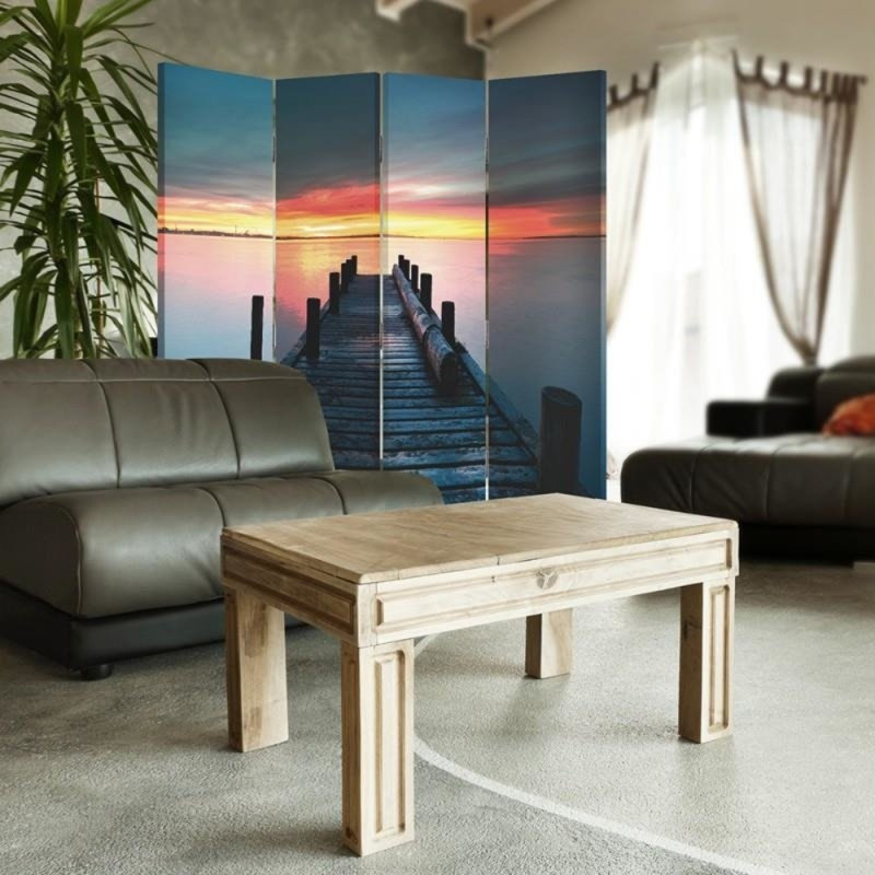 Abbigale Solid Wood Folding Room Divider, 170cm H x 145cm W x 2.2cm D