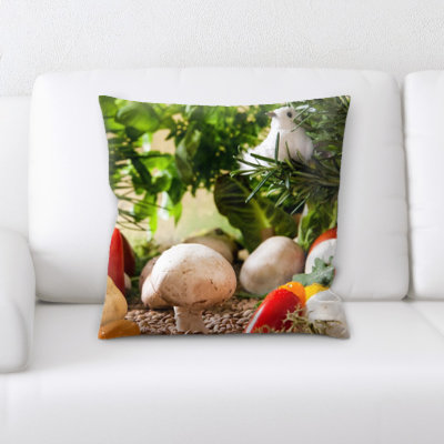 Coussin en paysages de légumes