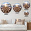Horloge murale majestueuse en mandala blanc sur la plage Sunset-93382794