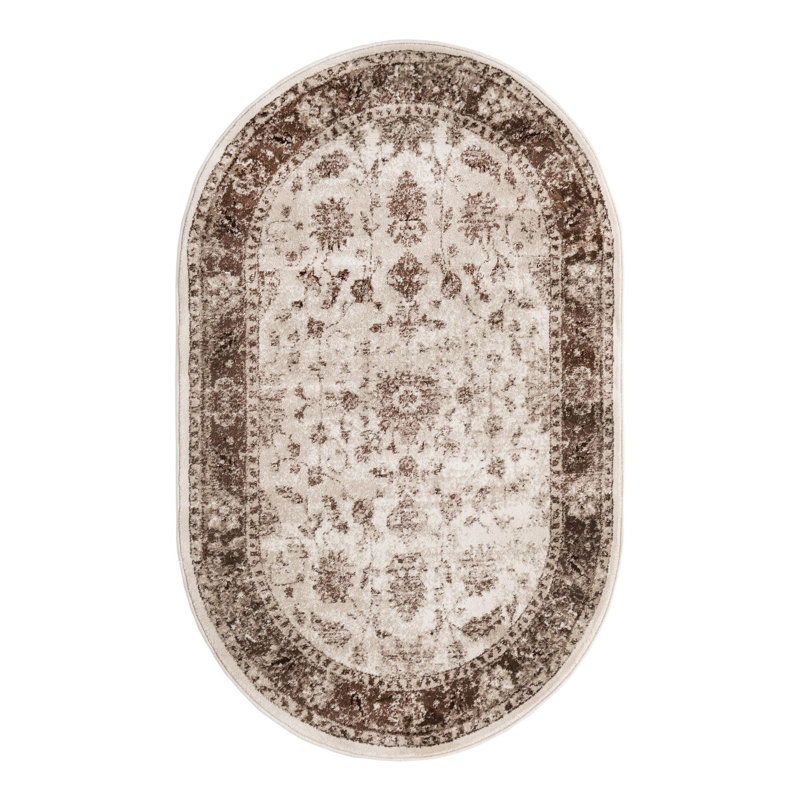 Tapis crème Anah, Ovale 3 pi 3 po x 5 pi 3 po