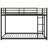 Sturdy And Stylish Twin Over Twin Metal Bunk Bed For A Safe And Comfortable Sleeping Experience.-1482578268-1482578270