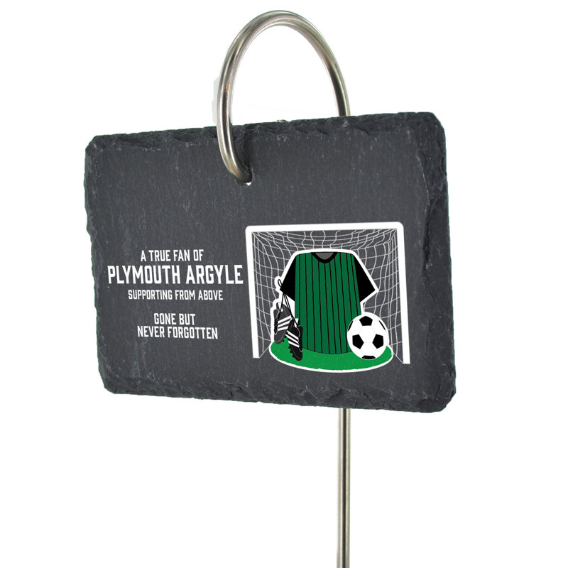 Bojerski Plymouth Argyle Fan Football Slate Grave Marker Memorial Plaque