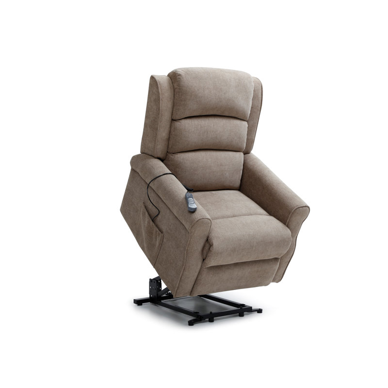 George Chenille Mushroom Lift Assist Recliner Chair