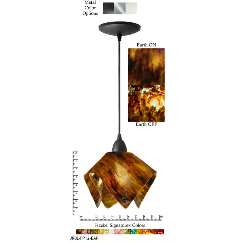 Luminaire suspendu Amergin, Noir, Petit, Terre