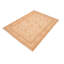 Tapis oriental crème et brun clair en laine noué à la main 6 pi x 8 pi 4 po Oriental