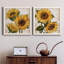 Tournesol d'été I - ensemble de 2 peintures sur toile encadrées-287988973-287988974