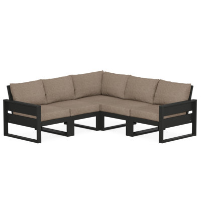 Ensemble de conversation d'extérieur pour 4 personnes avec coussins POLYWOOD Eastport