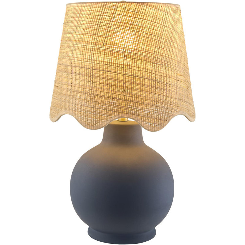 Ganza Table Lamp, Blue, Brown