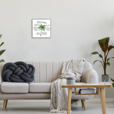 «Tropical Palm Tree», plante texturée, giclée, art texturé par vaisselle