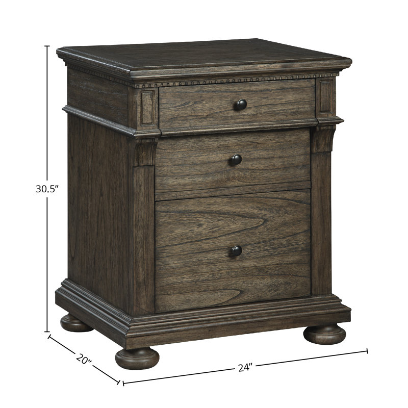 Traditional Brown 2-Drawer Legal Size File Cabinet