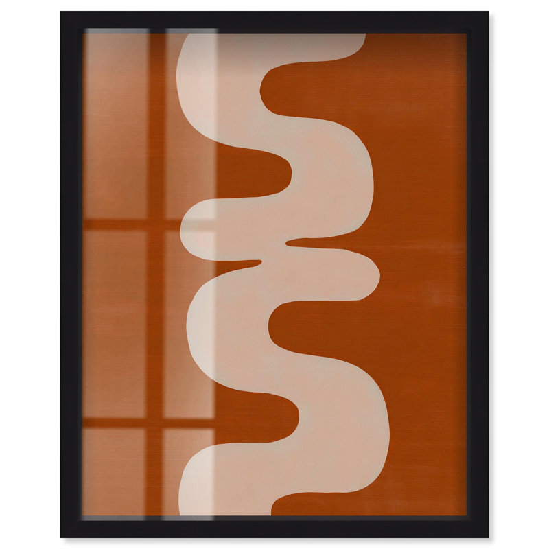 «Steady Flow I Living Room Art Shadowbox Print» par Art Remedy, H 21 po x l 17 po, Noir