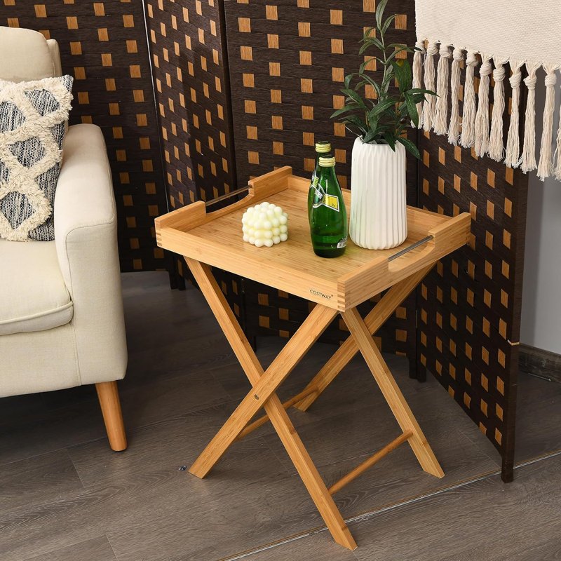 Tray Top Trestle End Table