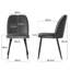 Velvet/Faux Leather Upholstered Modern Armless Dining Chair with Adjustable Feet-118626287