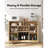 Bar Cabinet, 2 Fluted Doors, Coffee Bar, Natural Oak