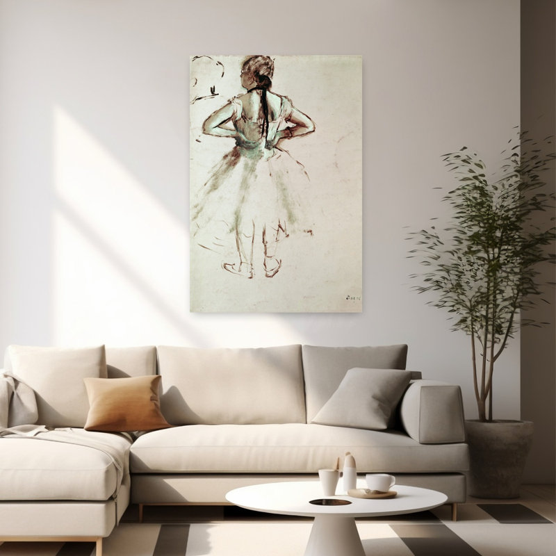 Dancer Viewed From The Back Abstract Contemporary Wall Art Print by Edgar Degas - Wrapped Canvas Print, 152.4cm H x 101.6cm W